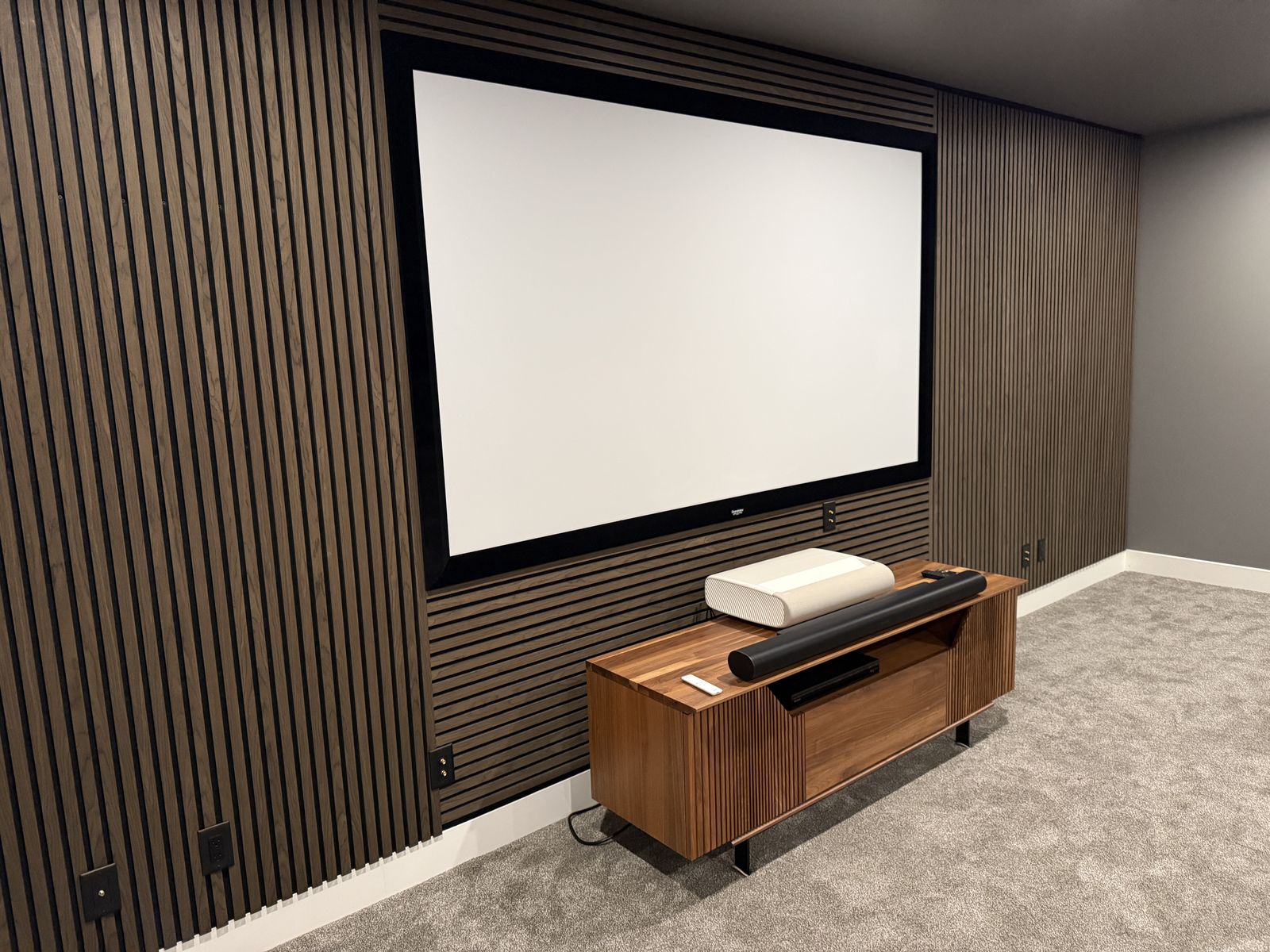 Theatre after Slat Studio feature wall